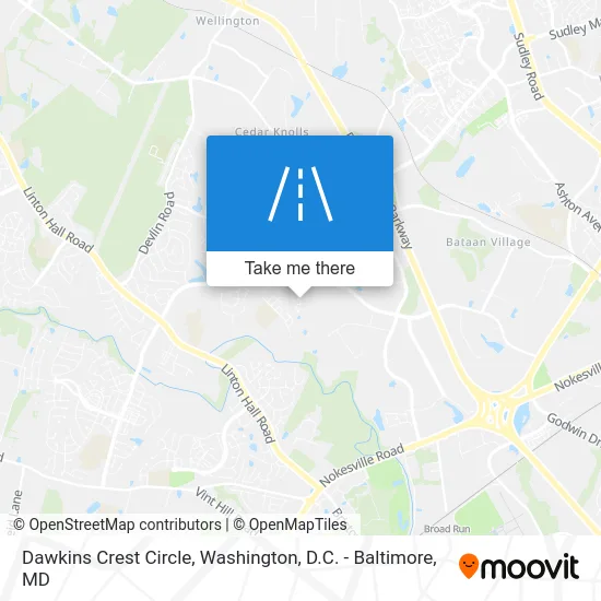 Dawkins Crest Circle map