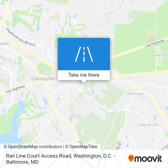 Rail Line Court Access Road map