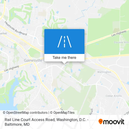 Rail Line Court Access Road map