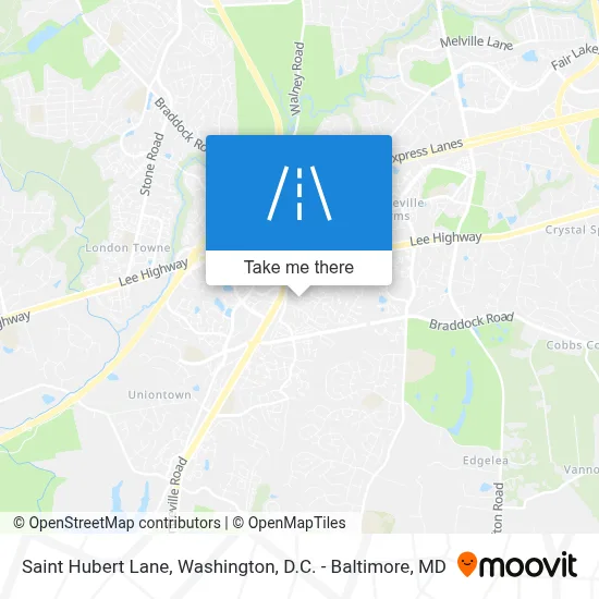 Saint Hubert Lane map