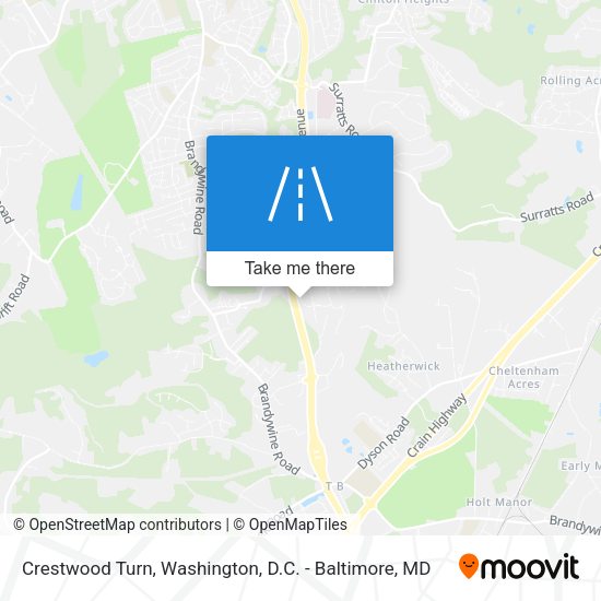 Crestwood Turn map