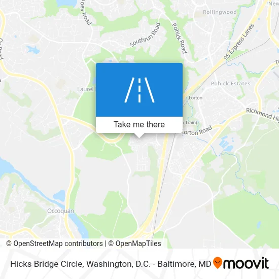 Hicks Bridge Circle map