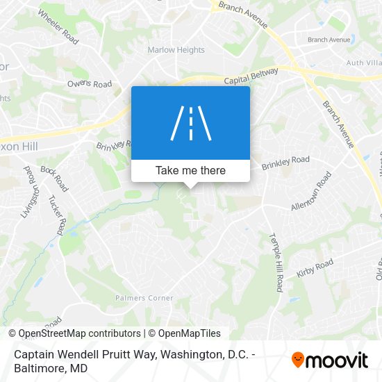 Captain Wendell Pruitt Way map