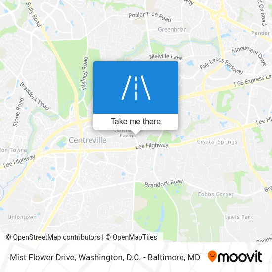 Mist Flower Drive map
