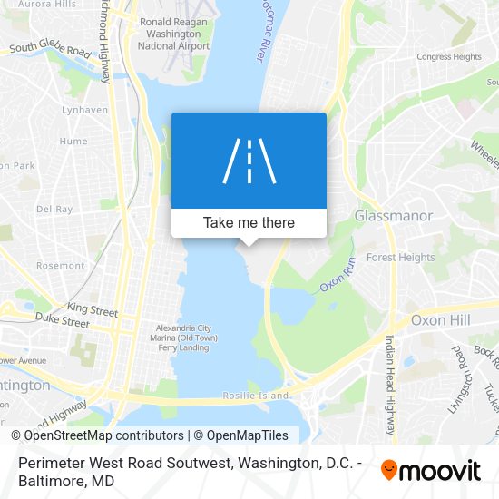 Perimeter West Road Soutwest map