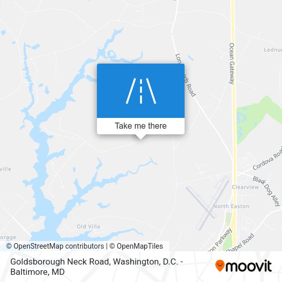 Goldsborough Neck Road map