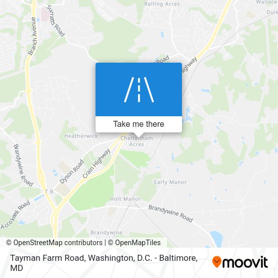Tayman Farm Road map