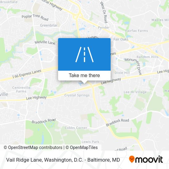 Vail Ridge Lane map