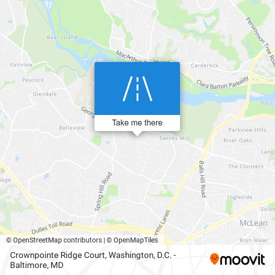 Mapa de Crownpointe Ridge Court