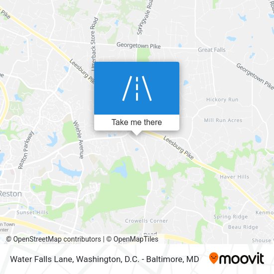 Water Falls Lane map