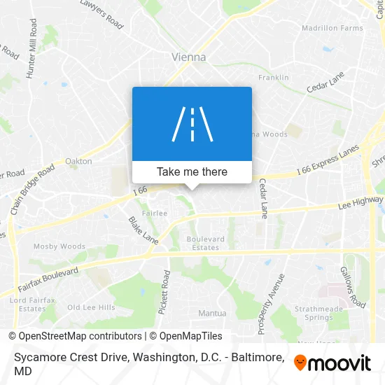 Sycamore Crest Drive map
