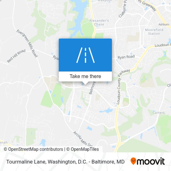 Mapa de Tourmaline Lane