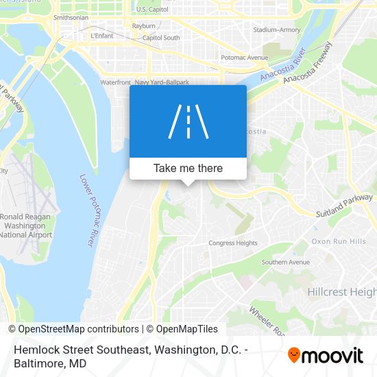 Mapa de Hemlock Street Southeast