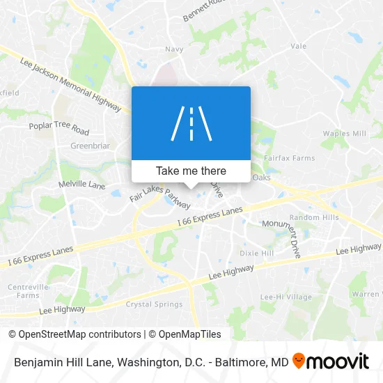 Benjamin Hill Lane map