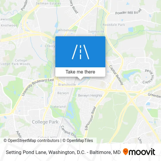 Setting Pond Lane map