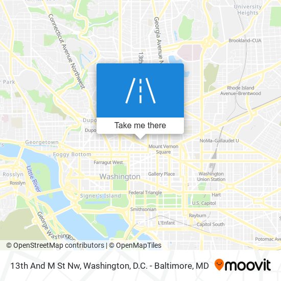 13th And M St Nw map