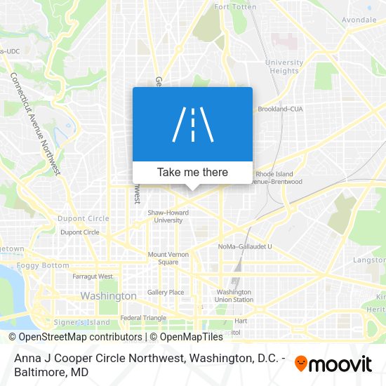 Mapa de Anna J Cooper Circle Northwest