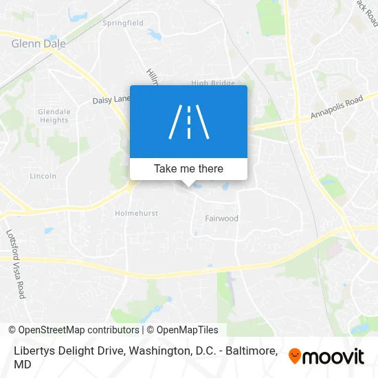 Libertys Delight Drive map