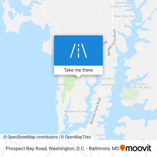 Prospect Bay Road map