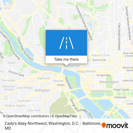 Cady's Alley Northwest map
