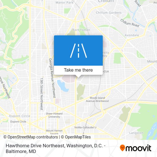 Hawthorne Drive Northeast map