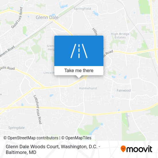 Mapa de Glenn Dale Woods Court