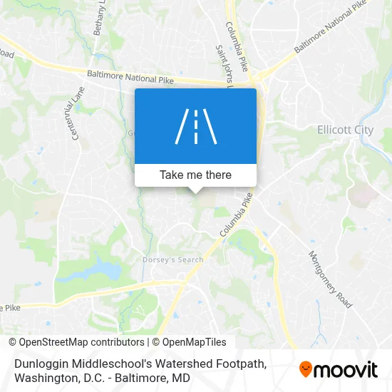 Dunloggin Middleschool's Watershed Footpath map