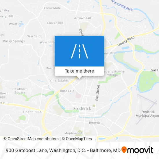 900 Gatepost Lane map