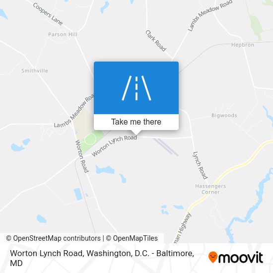 Worton Lynch Road map