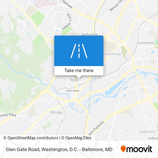 Glen Gate Road map