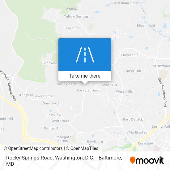 Mapa de Rocky Springs Road