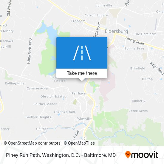 Piney Run Path map