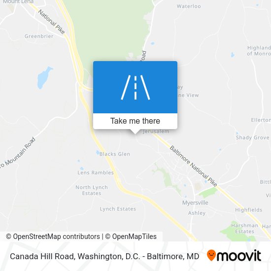 Mapa de Canada Hill Road