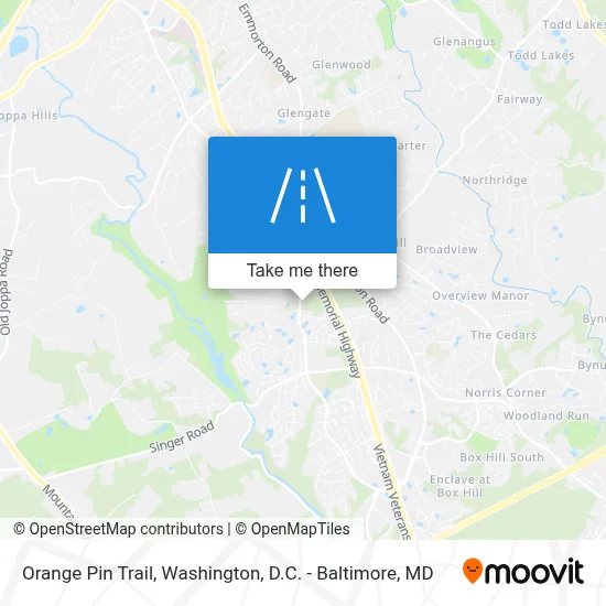 Orange Pin Trail map