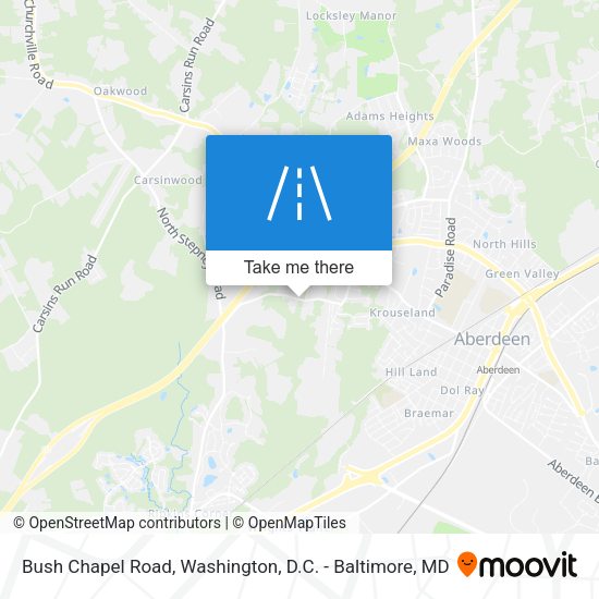 Bush Chapel Road map