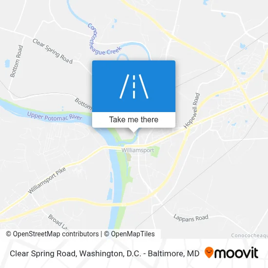 Clear Spring Road map