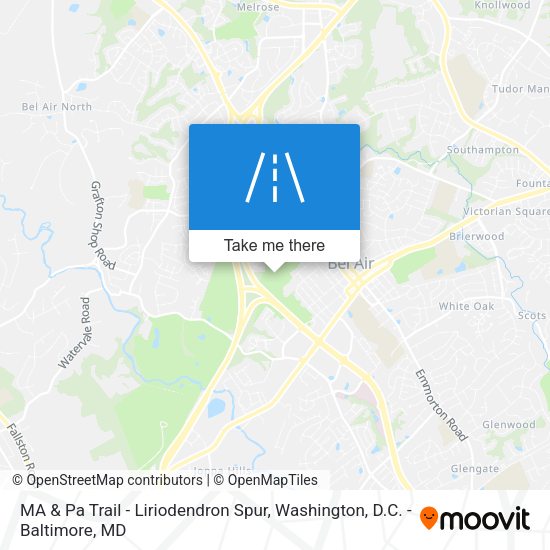 MA & Pa Trail - Liriodendron Spur map