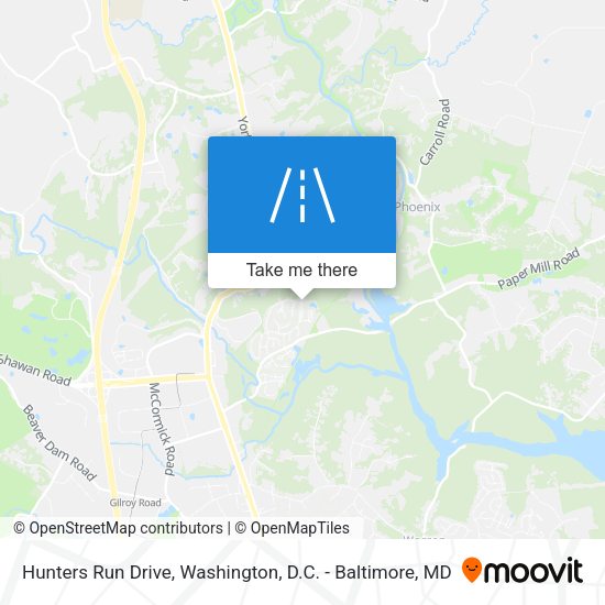 Hunters Run Drive map