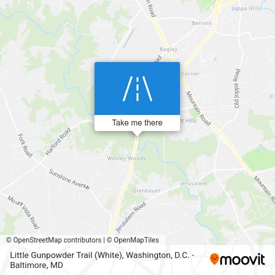 Mapa de Little Gunpowder Trail (White)