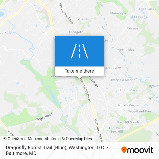 Mapa de Dragonfly Forest Trail (Blue)