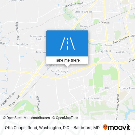 Otts Chapel Road map