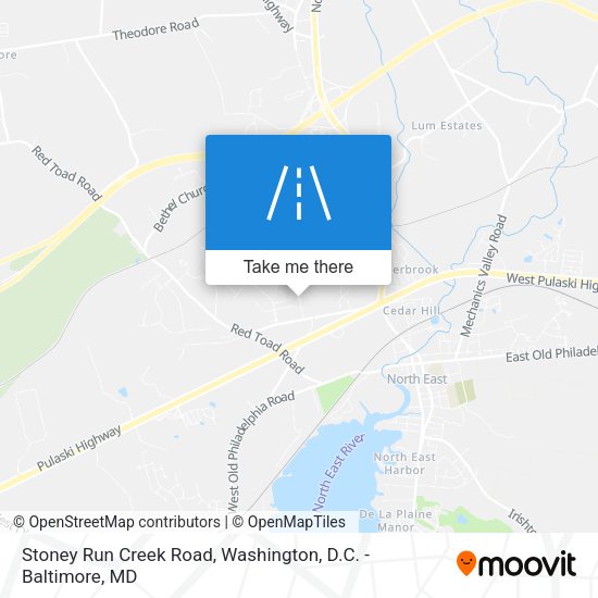 Stoney Run Creek Road map