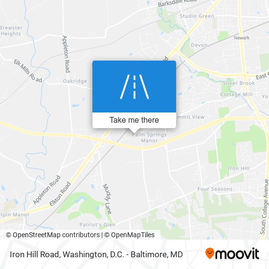 Iron Hill Road map