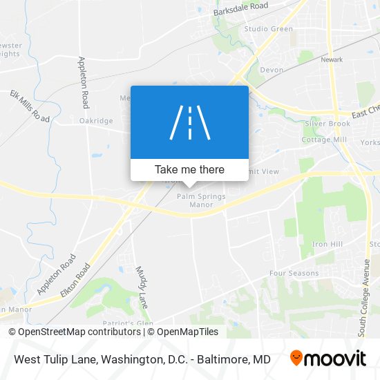 West Tulip Lane map