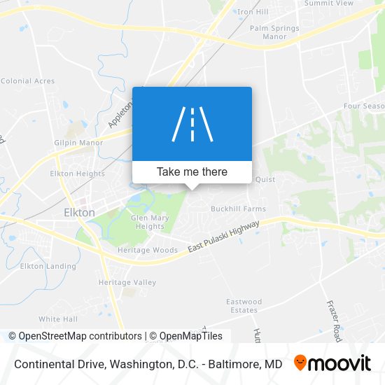 Continental Drive map