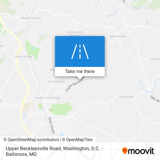 Upper Beckleysville Road map
