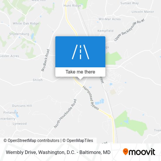 Wembly Drive map