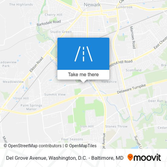 Del Grove Avenue map