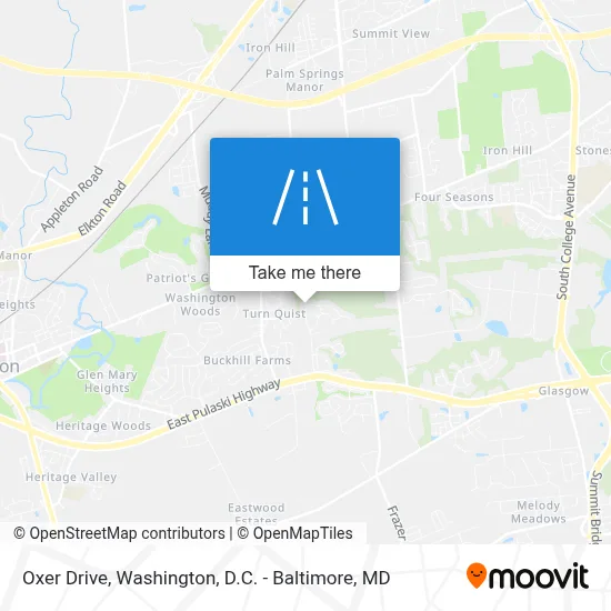 Oxer Drive map
