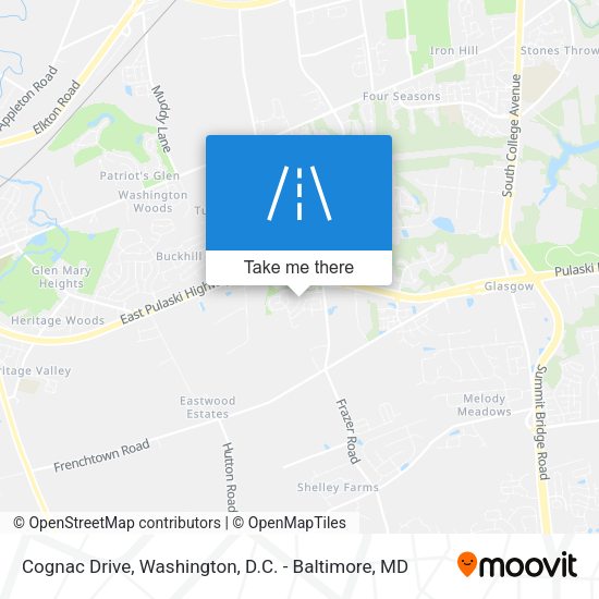 Cognac Drive map